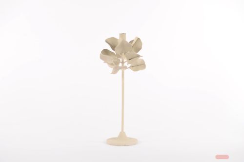Bild von Kerzenständer, Florale metall Ø17x H40cm, creme
