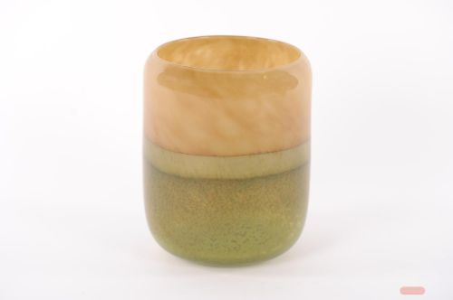 Bild von Glasvase,  Forest path Ø18x H22.6cm, grün/braun