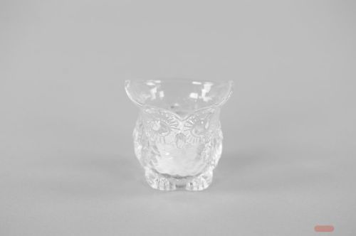 Bild von Kerzenhalter, Teelicht-Eule L8.3x 7.4x H8.4cm glas