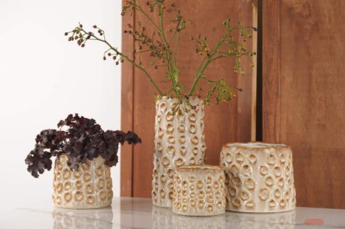 Bild von Blumentopf, Tentacle Keramik Ø13x H10.9cm, alabaster