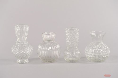 Bild von GlasVase, Charming Ø9 x H13cm - Set/4, klar