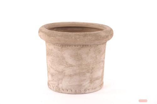 Bild von Blumentopf, Terrazza Keramik Ø29.5x H24cm, h'braun