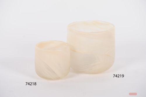 Bild von GlasVotiv, Glow on Ø9x H9cm, abricot