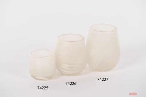 Bild von GlasVotiv, Glow on Ø7x H7cm, white