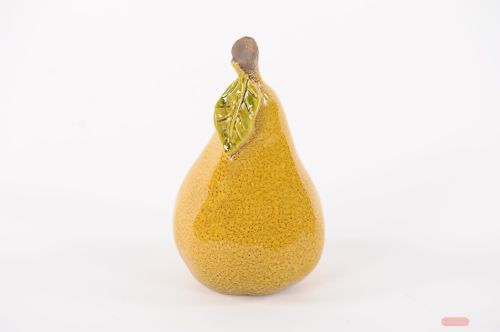 Bild von Deko Birne, Keramik Ø9.5x H16cm, gelb