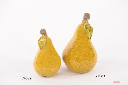 Bild von Deko Birne, Keramik Ø7.3x H13cm, gelb