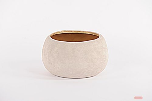 Bild von Blumentopf, Rustic beauty Ø27x H16.5cm, light grey