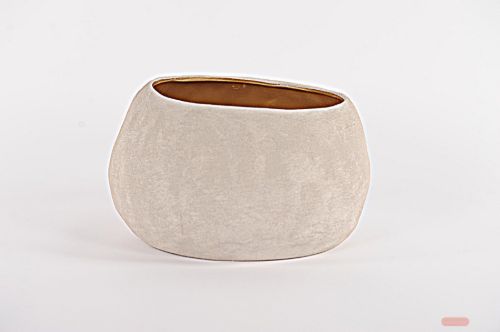 Bild von Blumentopf, Rustic beauty Ø34x H20cm, light grey