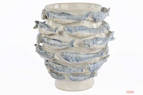 Bild von BlumenVase, Ocean Keramik Ø26.5x H27cm, blau