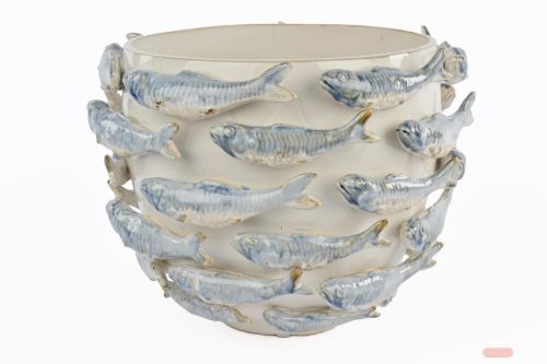 Bild von BlumenVase, Ocean Keramik Ø33x H25cm, blau