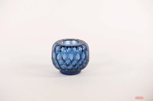 Bild von Glasvase, Retro flor Ø12.5x H11cm, ice blue