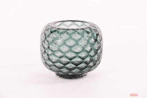 Bild von Glasvase, Retro flor Ø23.5x H19.5cm, emerald