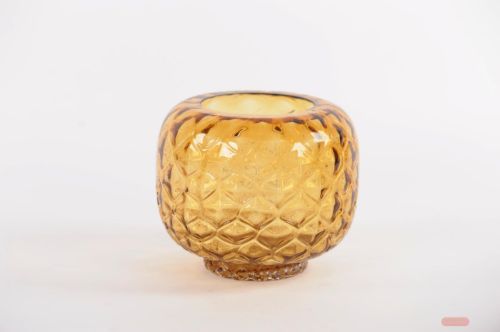 Bild von Glasvase, Retro flor Ø23.5x H19.5cm, pineapple