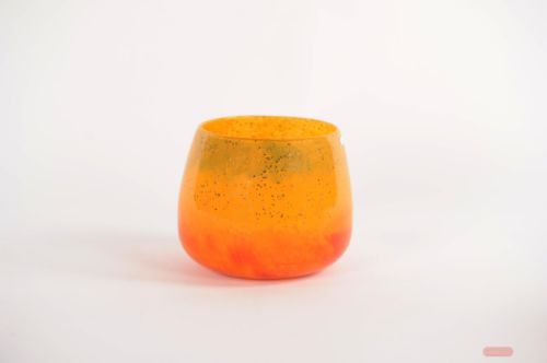 Bild von Glasvase, Incaberry - Ø20.x H16.3cm, orange/rot
