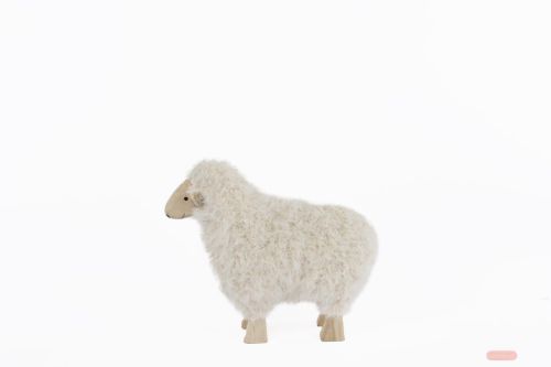 Bild von Schaf, Woolly L28x 8x H18cm, weiss