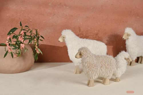 Bild von Schaf, Woolly L34x 8x H31cm, hellbraun