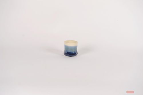 Bild von Blumentopf, Ombre- Keramik Ø7x H7cm, capri-blue