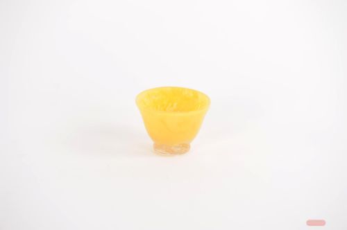 Bild von Votiv Glasschale, Coquette - Ø8.5x H6.3cm, gelb