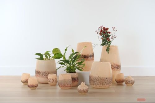 Bild von Glasvase, Excitement - Ø8x H8.6cm, latte