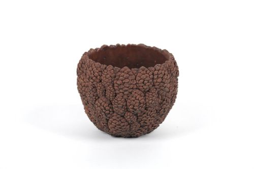 Bild von Blumentopf, Fruit fossil Ø19.5x H15cm, d'braun