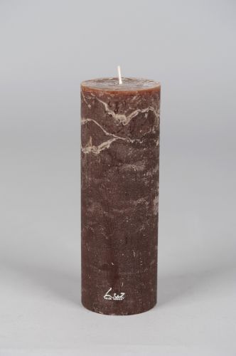 Bild von Rustic Zylinderkerze, 20cm x Ø70mm, chocolat