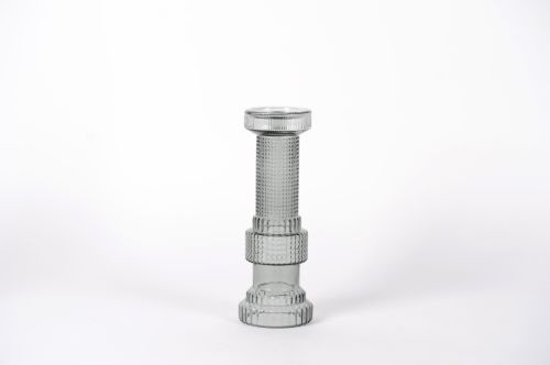 Bild von Kerzenständer, Glas Qube Ø12x H34cm, grey